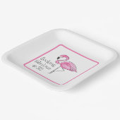 フラミンゴ30人のパーティーで素晴ら縁どしい ペーパープレート (傾斜あり)