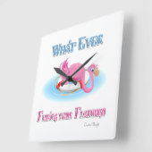 フラミンゴ3 スクエア壁時計 (傾斜)