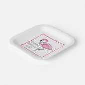 フラミンゴ50のパーティーで素晴縁どらしい ペーパープレート (傾斜あり)