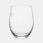 フラミンゴ50誕生日カスタムパーティー ステムなしワイングラス (左)