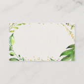 フラミンゴ – おむつラッフルカード エンクロージャーカード (裏面)