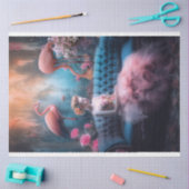 フラミンゴ・アルカディア、1950年代の女の子、Ethereal Garden 薄葉紙 (クラフト)