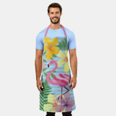 フラミンゴ エプロン (着用した状態)