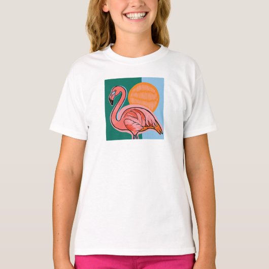 フラミンゴ キッズTシャツ Tシャツ (正面)