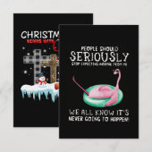 フラミンゴ ギフト | 人々はマジでフラミンゴ エンクロージャーカード (正面/裏面)