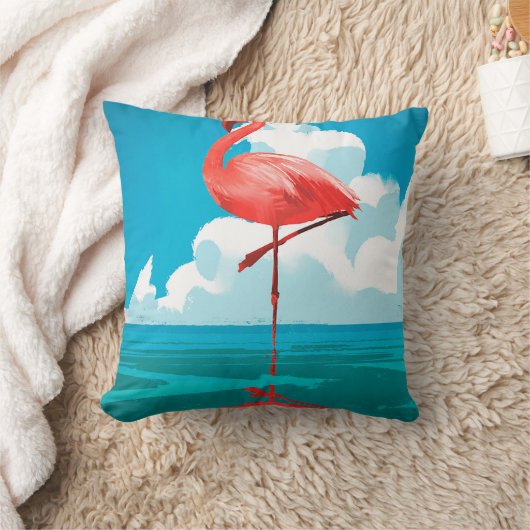 フラミンゴ クッション (ブランケット)