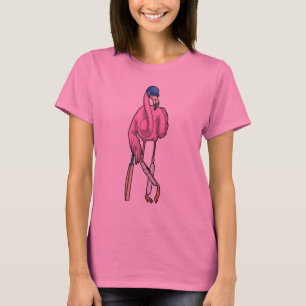 フラミンゴ クリケット クリケットバット Tシャツ
