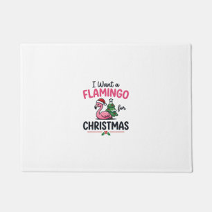 フラミンゴ クリスマス 引用 ベクター ドアマット