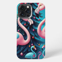 フラミンゴ クリスマス iPhone / iPad カバー