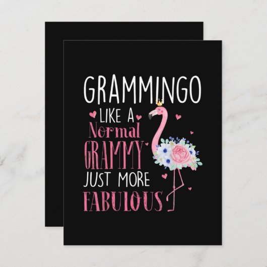 フラミンゴ・グラミンゴは通常のグラミー賞のようにおもしろいなる 招待状 (正面/裏面)