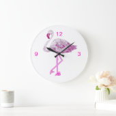 フラミンゴ・グローリー ラージ壁時計 (ホーム)