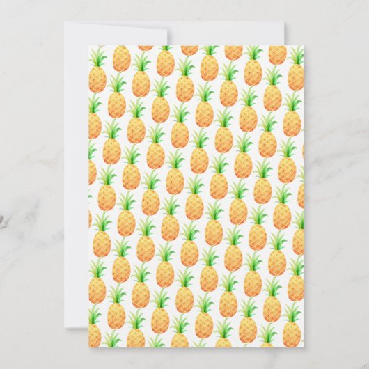 フラミンゴ・サマー・バースデー・パーティーの招待状 招待状 (裏面)