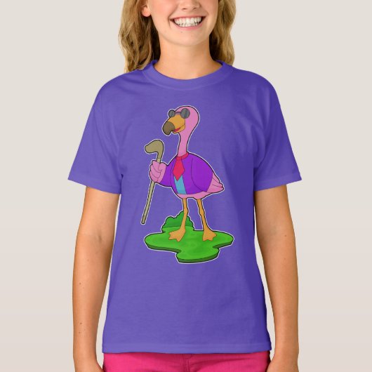 フラミンゴ サングラス Tシャツ (正面)