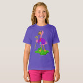 フラミンゴ サングラス Tシャツ (正面フル)