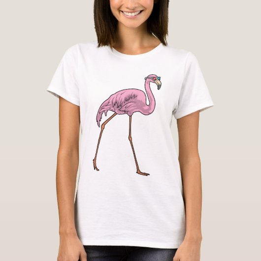 フラミンゴ サングラス Tシャツ (正面)