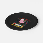 フラミンゴ|サンタリスいけなトフラミンゴのクリスマス ペーパープレート (アングル)