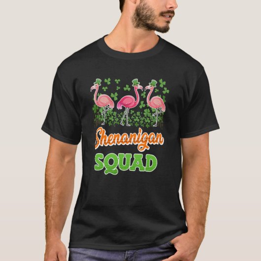 フラミンゴ・シェナニガン分隊セントパトリックの日 Tシャツ (正面)