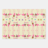 フラミンゴ・シーズとグリーティング・クリスマス ラッピングペーパーシート (正面2)