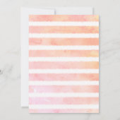 フラミンゴ ストライプ ベイビー シャワー 動物 赤ちゃん名前ゲーム 招待状 (裏面)