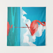 フラミンゴ タペストリー (正面(横))