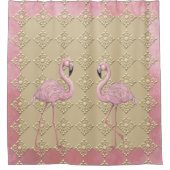 フラミンゴ・ダンス シャワーカーテン (正面)