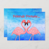 フラミンゴ ダンス ポストカード (正面/裏面)