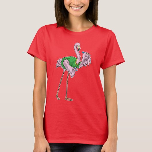 フラミンゴ ダーツ 矢 Tシャツ (正面)