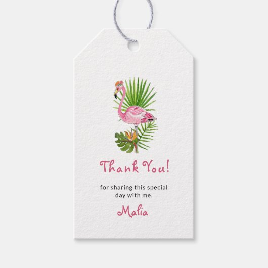 フラミンゴ&トロピカルフェスティバル ギフトタグ (正面)