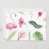 フラミンゴ トロピクス サマー バースデー パーティー 招待状 (裏面)