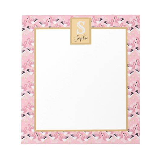 フラミンゴ ノートパッド (正面)