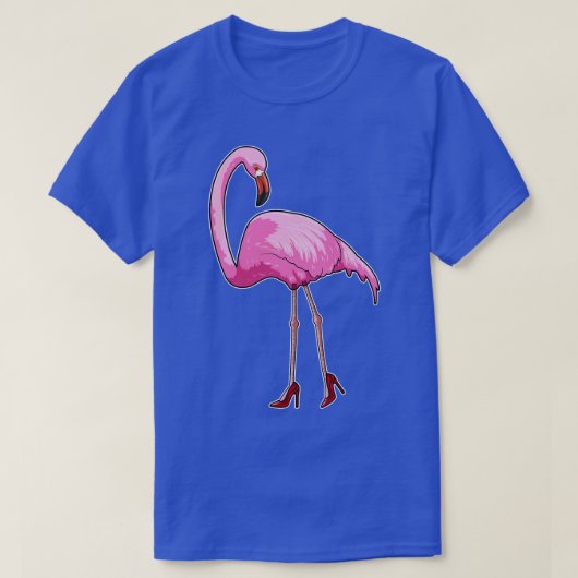 フラミンゴ(ハイヒール) Tシャツ (デザイン正面)