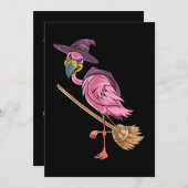 フラミンゴ |ハロウィーンフラミンゴウィッチ怖いパーティー セーブザデート (正面/裏面)