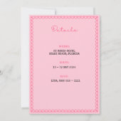 フラミンゴ・バチェロレッテ・パーティー招待状 招待状 (裏面)