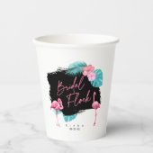 フラミンゴ・バチュロレッテ・ウェディング・フロック ID930 紙コップ (正面)