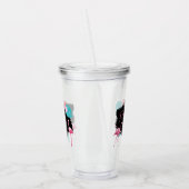 フラミンゴ・バチュロレッテ・パーティーの花嫁V2 ID930 アクリルタンブラー (左)