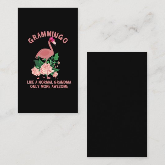 フラミンゴ·バラナは普通のおばあちゃんのようにモだけ 名刺 (正面/裏面)