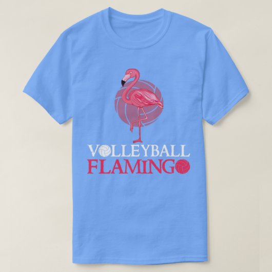 フラミンゴ・バレーボールのボール恋人の女の子への贈り物 Tシャツ (デザイン正面)