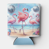 フラミンゴ バースデー ビーチパーティー 缶クーラー (正面)