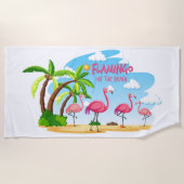 フラミンゴ ビーチタオル (正面)