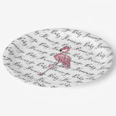 フラミンゴ |ピンクのフラミンゴ、ピンクの熱帯鳥 ペーパープレート (アングル)