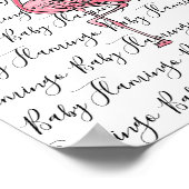 フラミンゴ |ピンクのフラミンゴ、ピンクの熱帯鳥 ポスター (角)