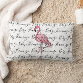 フラミンゴ |ピンクのフラミンゴ、ピンクの熱帯鳥 ランバークッション (ブランケット)