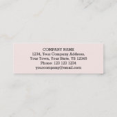 フラミンゴ・ピンクのVIP PASSビジネスカードのスキニー スキニー名刺 (裏面)