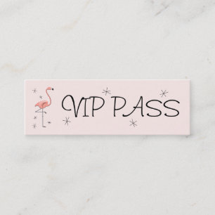 フラミンゴ・ピンクのVIP PASSビジネスカードのスキニー スキニー名刺
