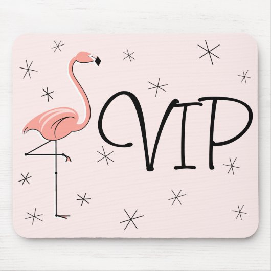 フラミンゴ ピンク "VIP" マウスパッド (正面)