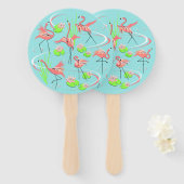 フラミンゴ・ファンダンゴのファンのラウンド ハンドファン (正面&裏面)