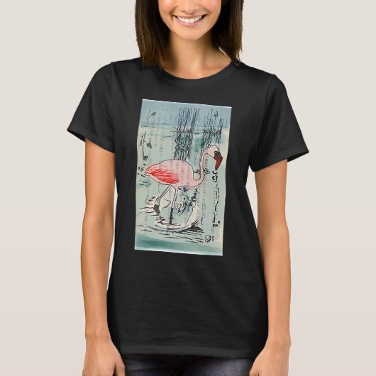 フラミンゴ+フィッシャー Tシャツ (正面)