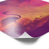 フラミンゴ フォトプリント            (角)