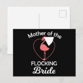 フラミンゴ | フラミンゴの花嫁が群れをなして結婚する 案内ポストカード (正面/裏面)