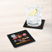 フラミンゴ|フラミンゴハロウィーンと聖降誕祭 スクエアペーパーコースター (インサイチュ)